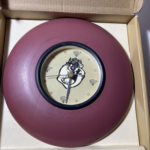 Vintage 1994 Warner Bros. Looney Tunes Tazmanian Devil Wall Clock -Original Box- - Picture 1 of 11